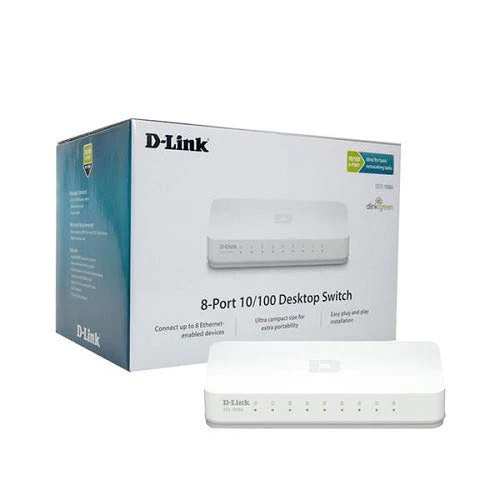 D-Link DES-1008C 8-Port 10/100 Mbps Unmanaged Switch | Informed Systems Store D-Link DES-1008C 8-Port 10/100 Mbps Unmanaged Switch