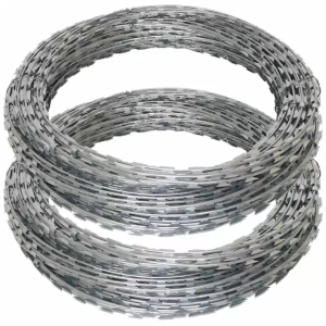 Double Galvanized Silver Razor Wire 450MM 8M